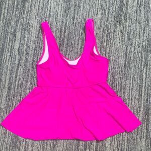 Beachsissi Women’s Medium Hot Pink Babydoll Padded Dress Tankini Swim Top‎ Beach
